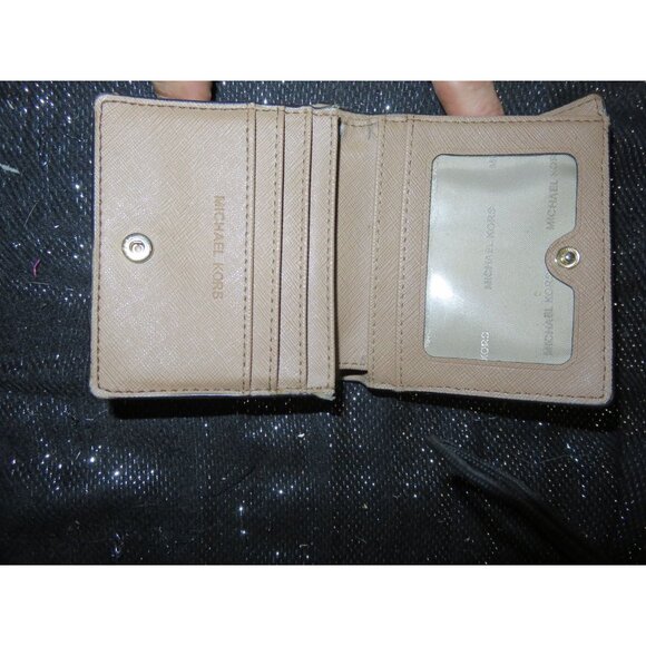 BOGO Michael Kors Bedford Carryall Card Case Brown Pebble Leather compact Wallet - Picture 7 of 9